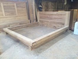 Einzelbett Doppelbett Teak Holz Betten Massivholz Holzbett