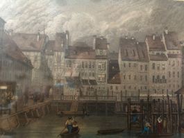 LOEILLOT; v.FINKE.Die Fischerbrücke.19JH