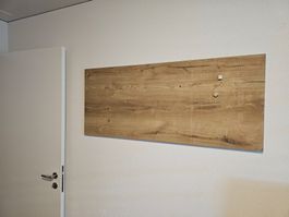 Sigel glass magnetic board with wooden design