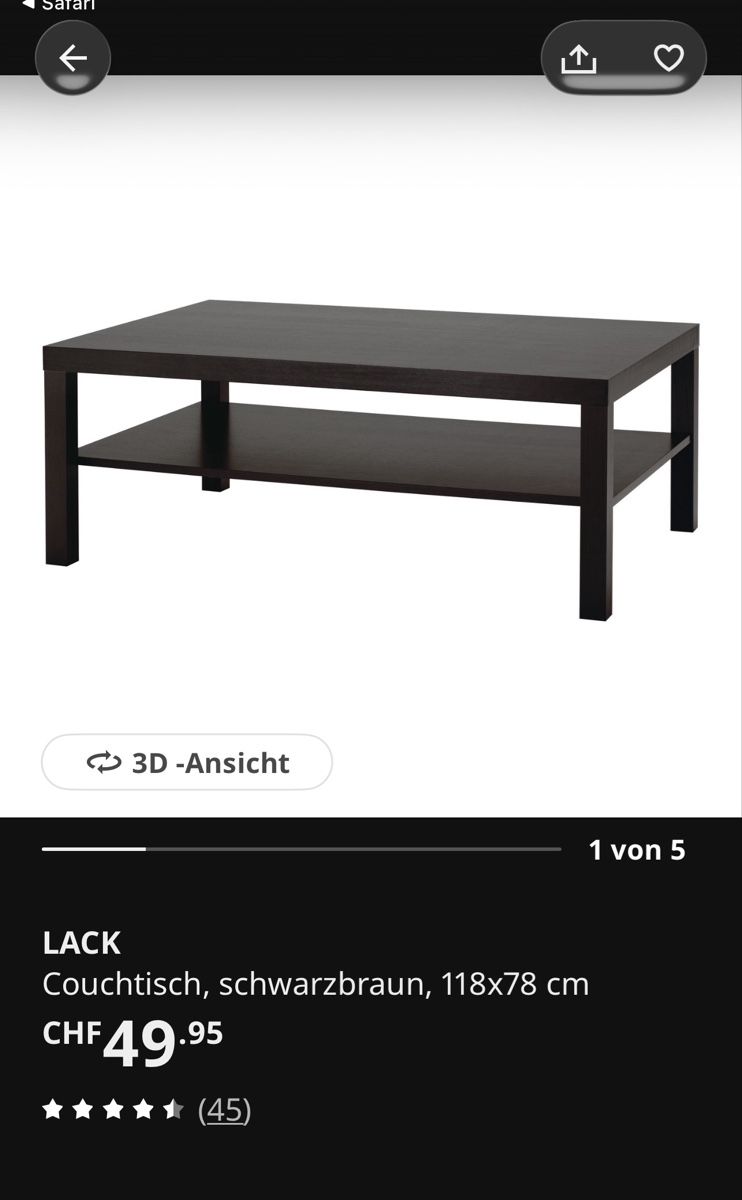 Tavoli: IKEA LACK Couchtisch – Usato da Arni AG venduto da belfidi 2