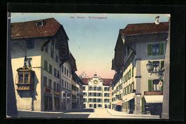 Aarau, Strasse Rathausgasse mit Geschäf