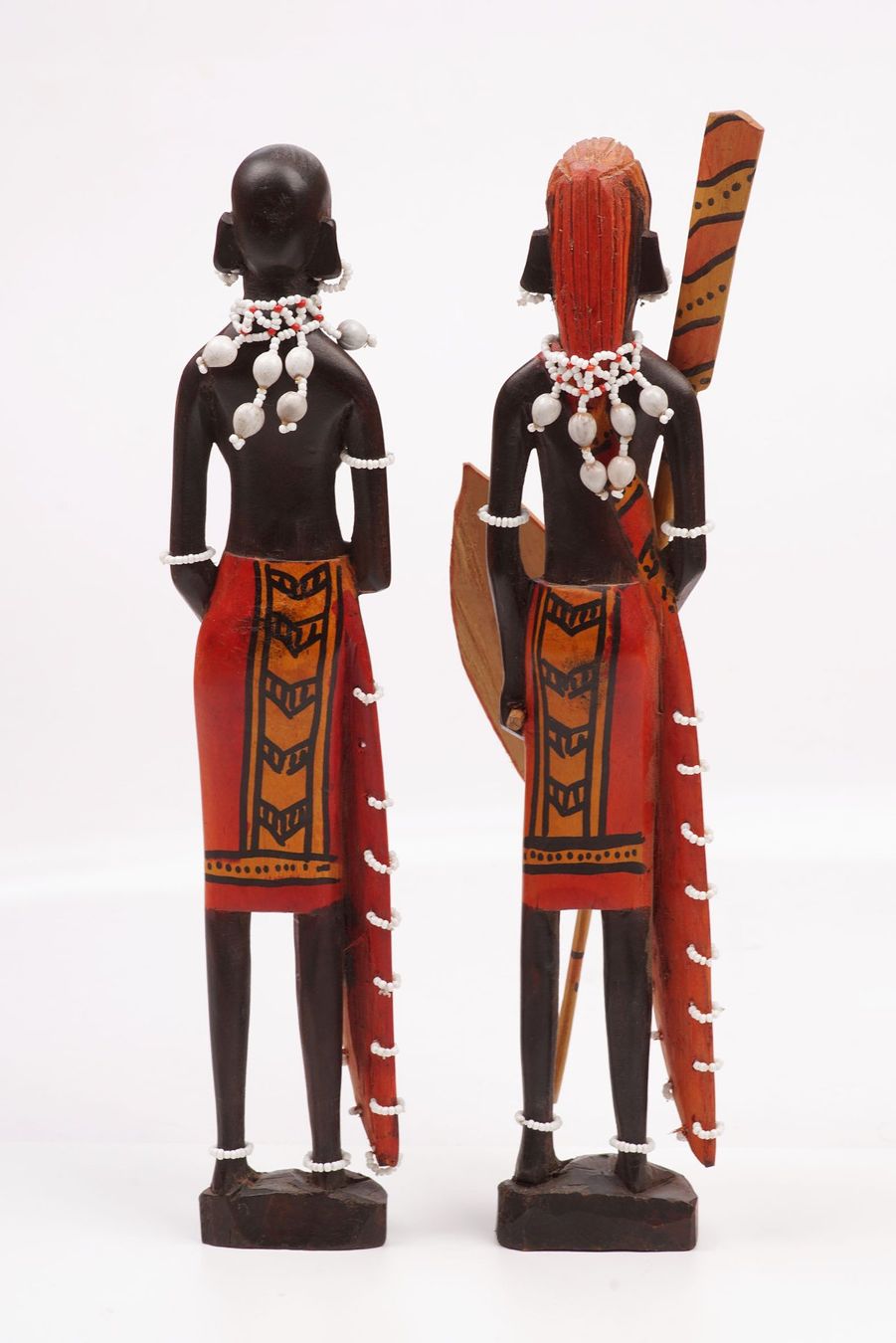 Statuette: 2 handgeschnitzte Afrikanische Figuren, 31cm – Usato da Buochs venduto da chicco64 4