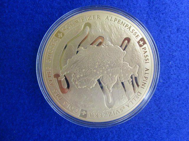 Medaglie: GIGANT: Alpenpass - Umbrail 2503m - 70 mm - PP – Nuovo e nell'imballaggio originale da Luzern venduto da Horoskop1 2