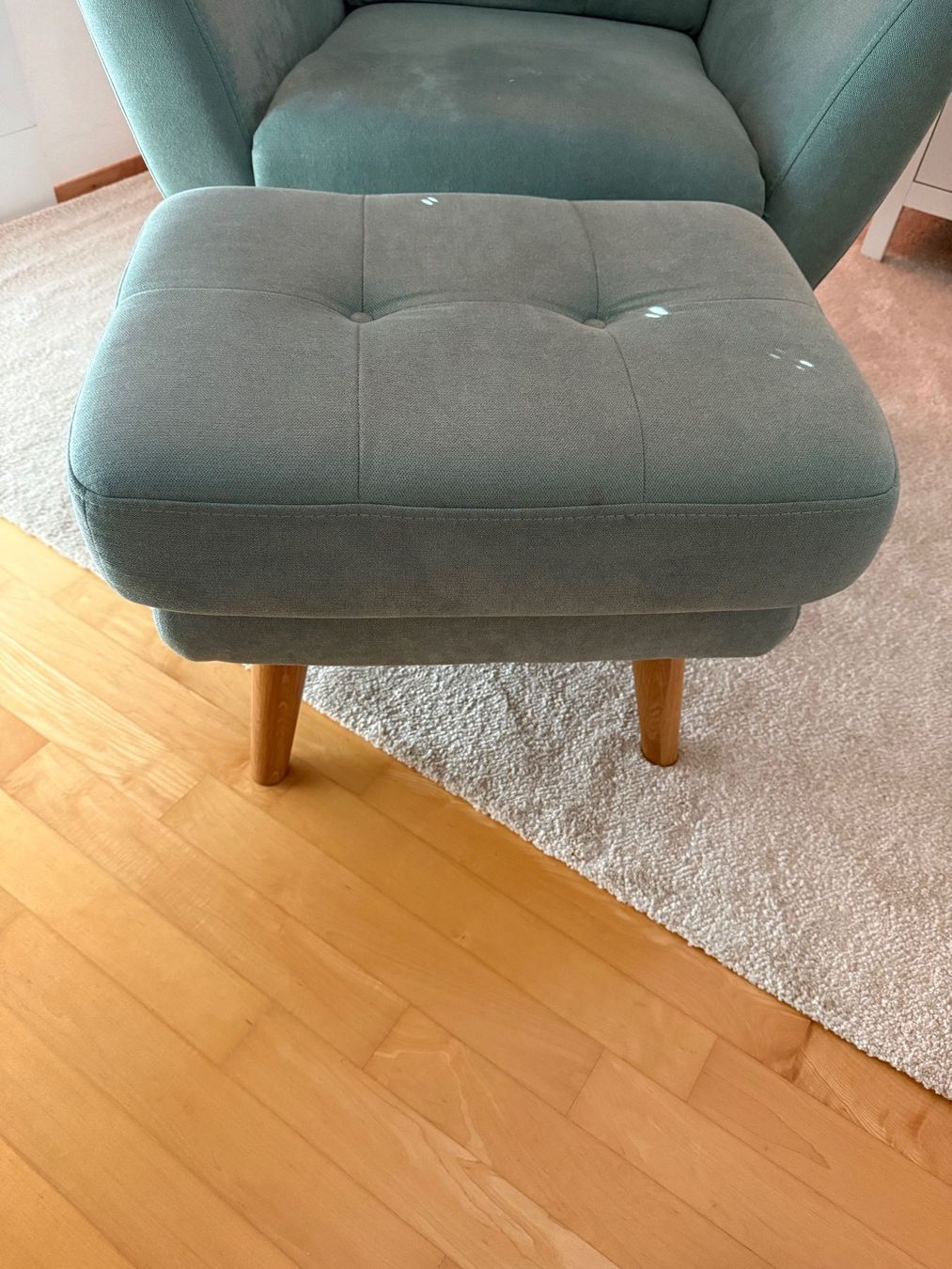 Livique Sessel: Ohrensessel mit Hocker mintfarben, gebraucht – Gebraucht aus Biel/Bienne von 0312tanja 4
