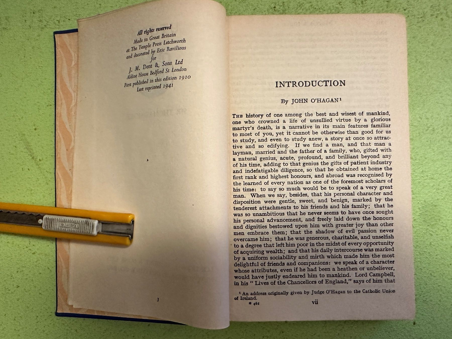 Livres: Sir Thomas More: Utopia. 1941 – D'occasion à Zürich par allp 4