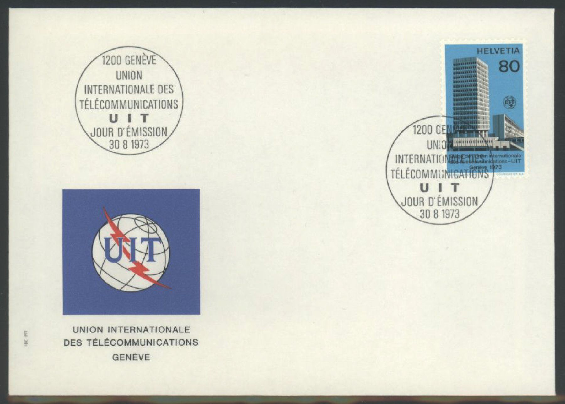 Tutti i francobolli: 1973, FDC, UIT (D XI) Ergänzungswerte – Usato da Willisau venduto da Vollstempel