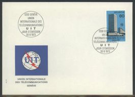 1973, FDC, UIT (D XI) Ergänzungswerte