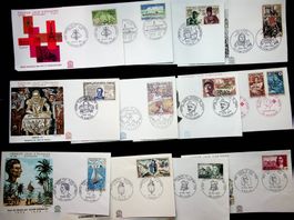 FRANCE 12 BELLES FDC DE 1969-1970 /T304