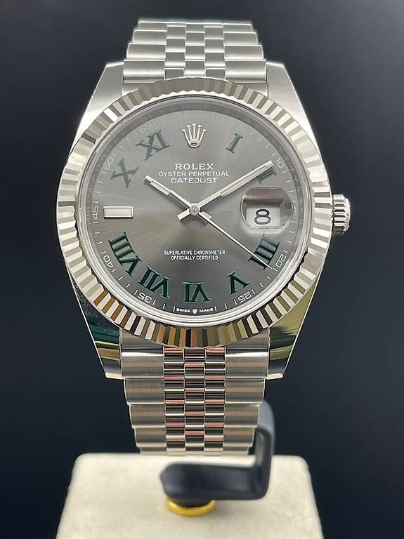 Rolex Orologi: Rolex Datejust 41 Ref. 126334 Wimbledon NEW 2026 – Nuovo e nell'imballaggio originale da Lugano venduto da luganotopwatches