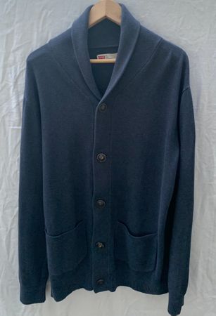 Superbe grand cardigan à col LEVI'S vintage 100%coton t.XXL