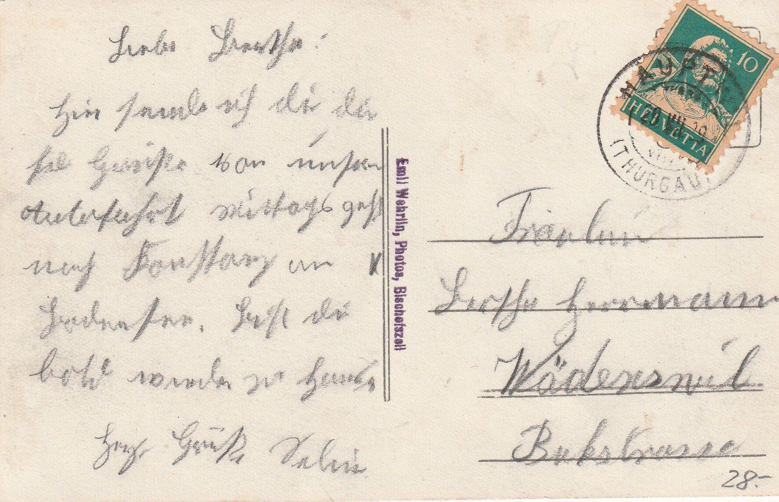 Cartoline postali: Alte Ansichtskarte Hauptwil Thurgau 1924 – Usato da uttwil venduto da Koehlerfred 1