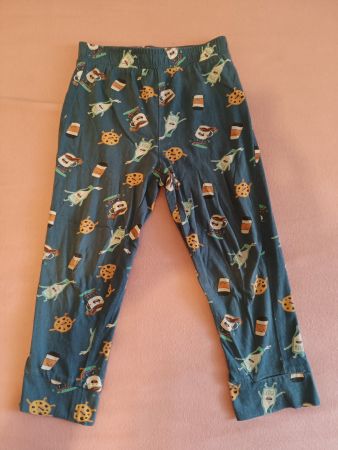 L&D Pyjama Hose Gr 98/104 Kinder blau (mit Loch) Frühstück