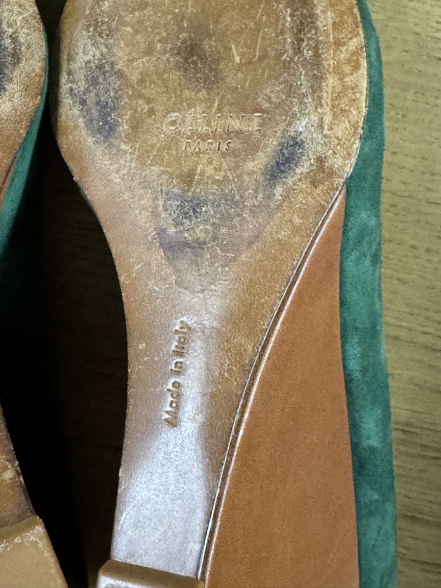Celine Scarpe da donna: Celine green suede leather wedges, size 39 – Usato da Zürich venduto da EShopping81 5