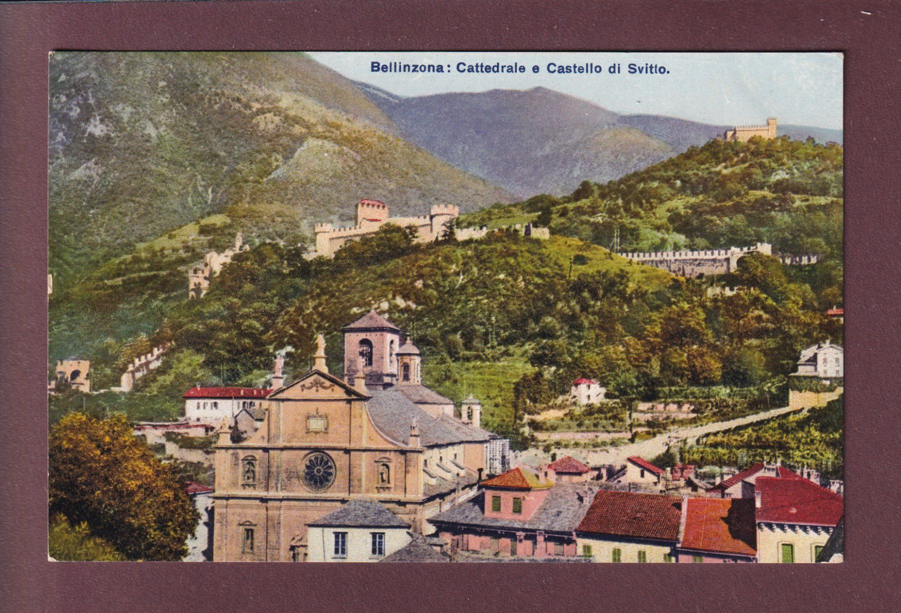 Cartoline postali: BELLINZONA - Cattedrale - Feldpost – Usato da Pully venduto da nicecards
