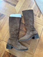 Bottes hautes en daim marron Bobbies, taille 38 pour l'hi