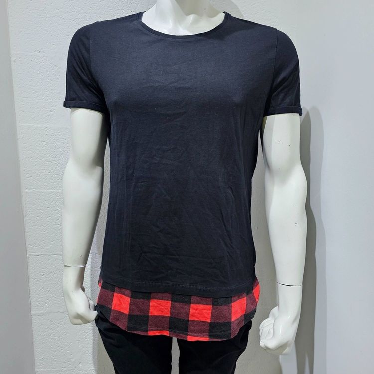Haut T-shirt New Look - Carreaux Tartan Rouge/orange - Taille 14 - Occasion Très Bon état