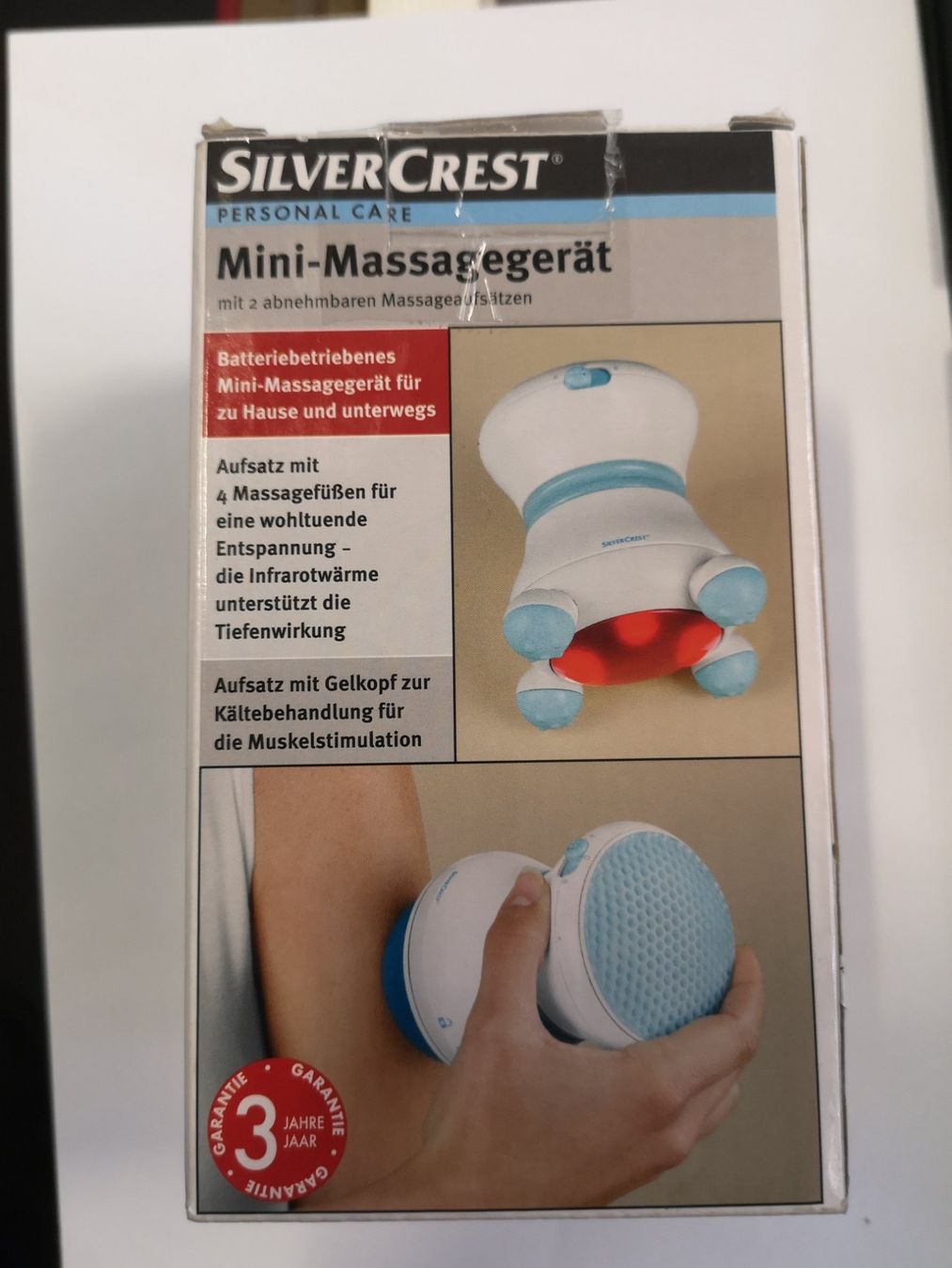 SilverCrest Dispositivi per massaggi: Mini MassageGerät Silver Crest abnehmbare Massageaufsätze – Nuovo e nell'imballaggio originale da Kloten venduto da Euroasia 3
