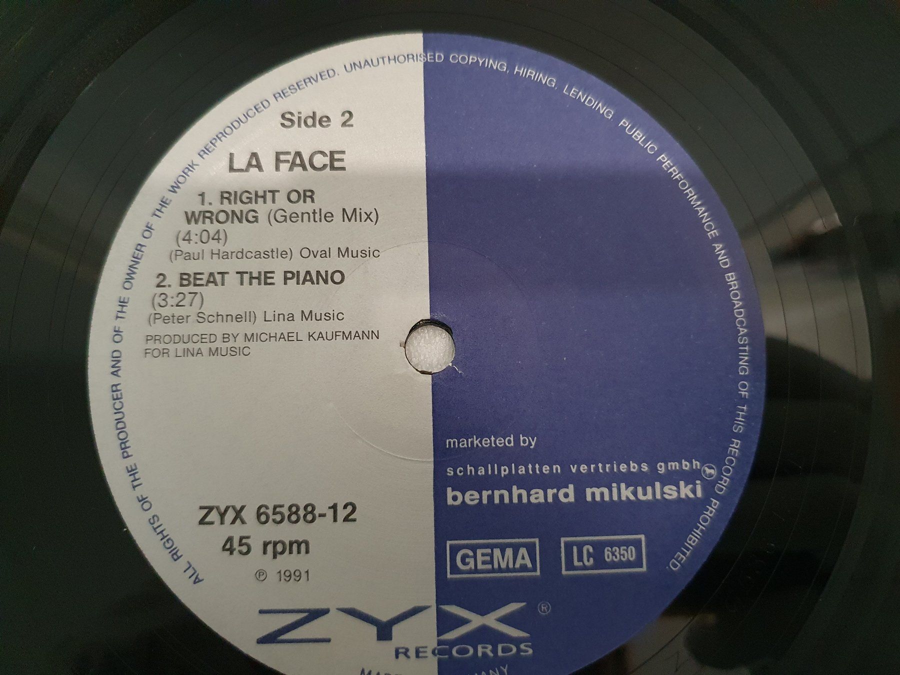 Dischi in vinile: La Face – Right Or Wrong (House) – Usato da Uster venduto da Vinyl-Leidenschaft 5