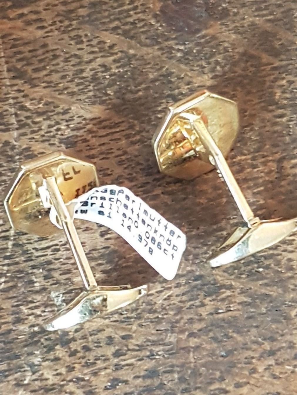 Boutons de manchette: Edle Perlmut Manschettenknöpfe aus 18kt. – Neuf (Voir description) à Unterägeri par Altgoldschmuck 3