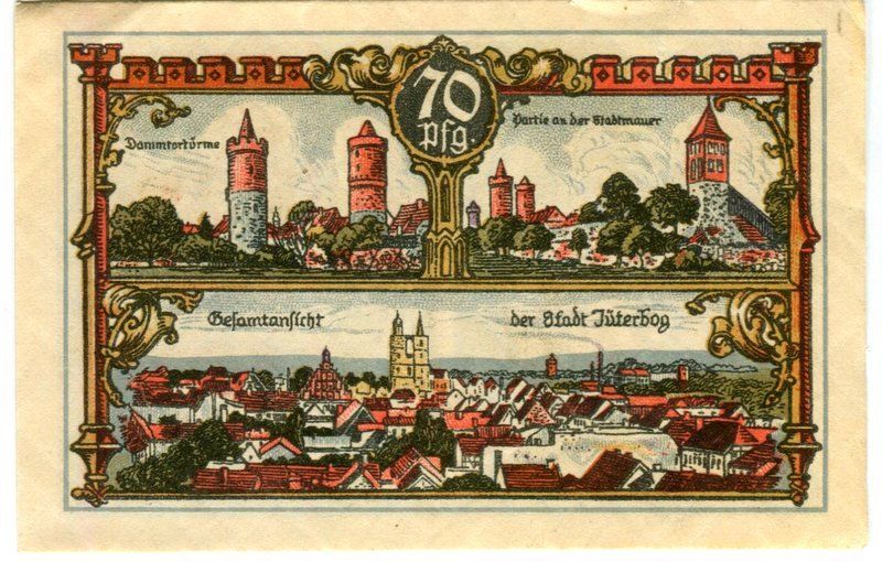 Banconote: Notgeld "70 Pfennig. Jüterbog 1920" – Usato da Basel venduto da Butsch5 1