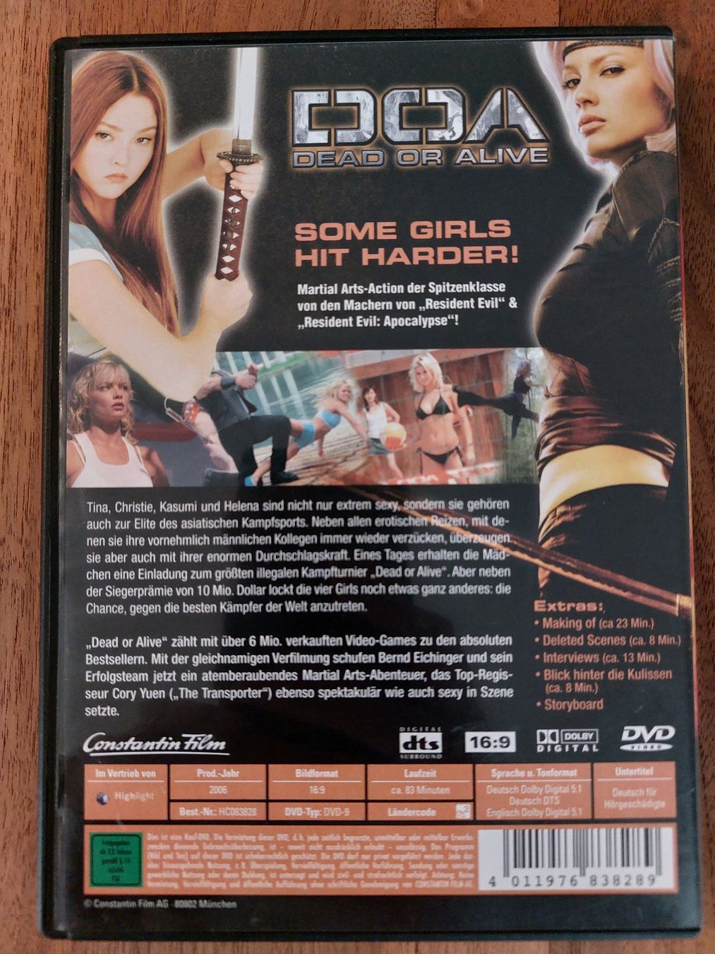Tutti i DVDs: DVD - DOA Dead or Alive – Usato da Rheinfelden venduto da FilmAuktion 1