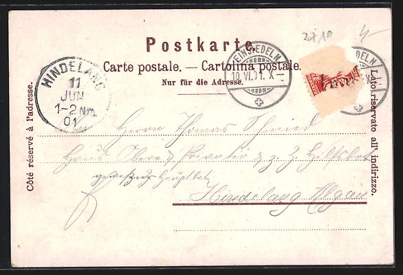 Cartes postales: Litho Einsiedeln, Prozession vorm Kloste – D'occasion à Berlin par bartko-reher 1