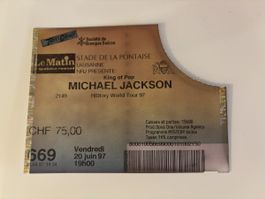 Michael Jackson Ticket HIStory World Tour 1997 Lausanne