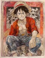 Monkey D Luffy  Zeichnung /50cmx 65cm/ UNIKAT !
