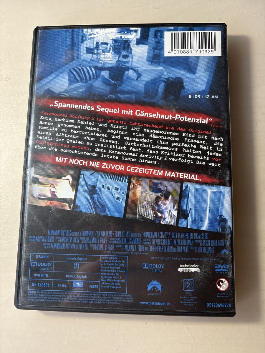 Tutti i DVDs: Pranormal Activity 2 (0325) – Usato da Ruswil venduto da Slivio_ 1