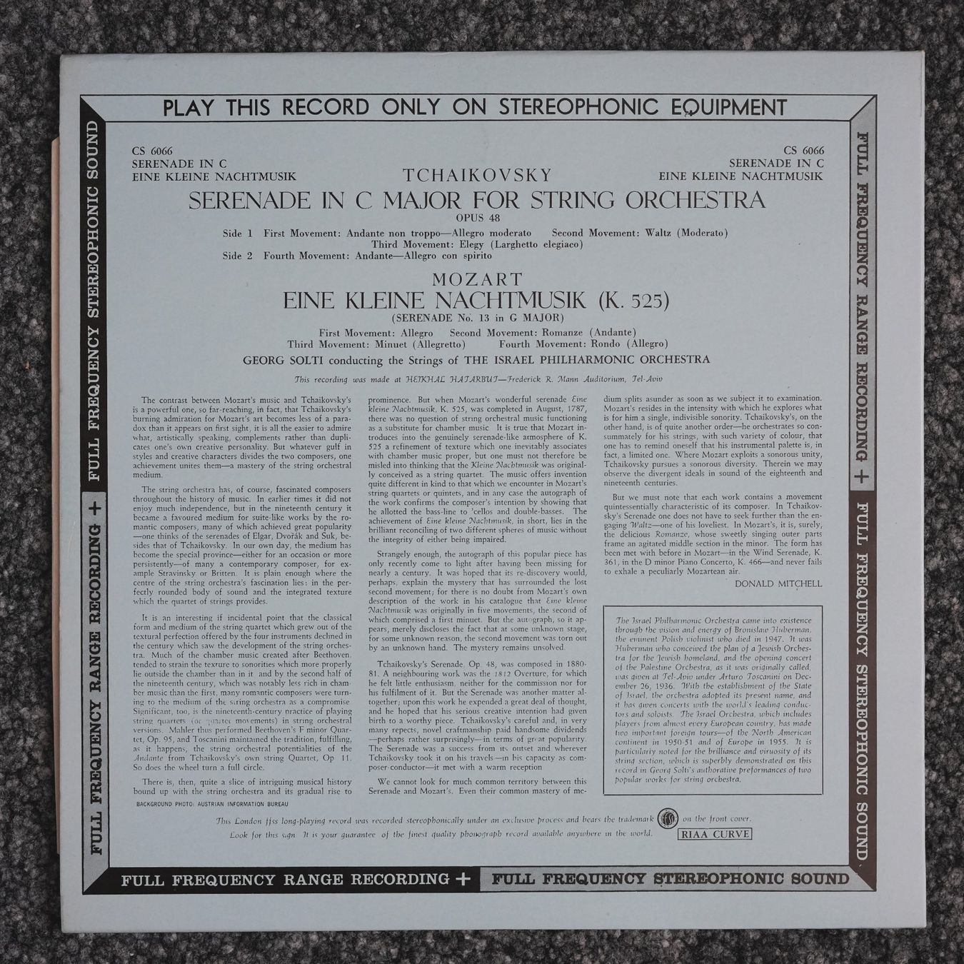 Schallplatten: London CS 6066 / Tchaikovsky / Mozart – Gebraucht aus Brunnen von Techfreak1 1