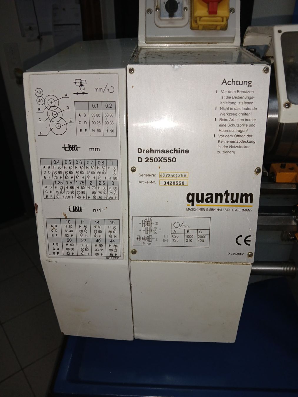 Alle Maschinen: Occ. Drehbank Quantum – Gebraucht aus Pfaffnau von Hansrudi 4