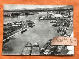 620 Basel, Teilansicht des Rheinhafens.