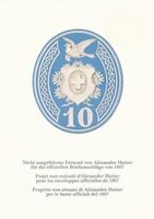 1976 Bildpostkarte  Alexander Hutter Entwurf für Briefe 1867