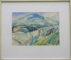 WANNER Ernst 1917 - 2002 ausdrucksstarke Gebirgslandschaft
