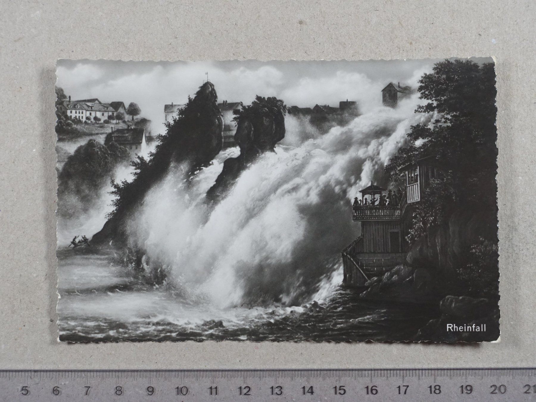 Cartoline postali: Schaffhausen, Rheinfall – Usato da Lenzburg venduto da fh1