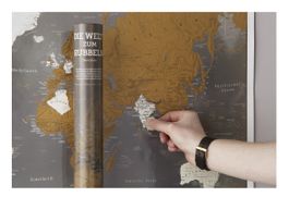 Die Welt zum Rubbeln. Weltkarte.