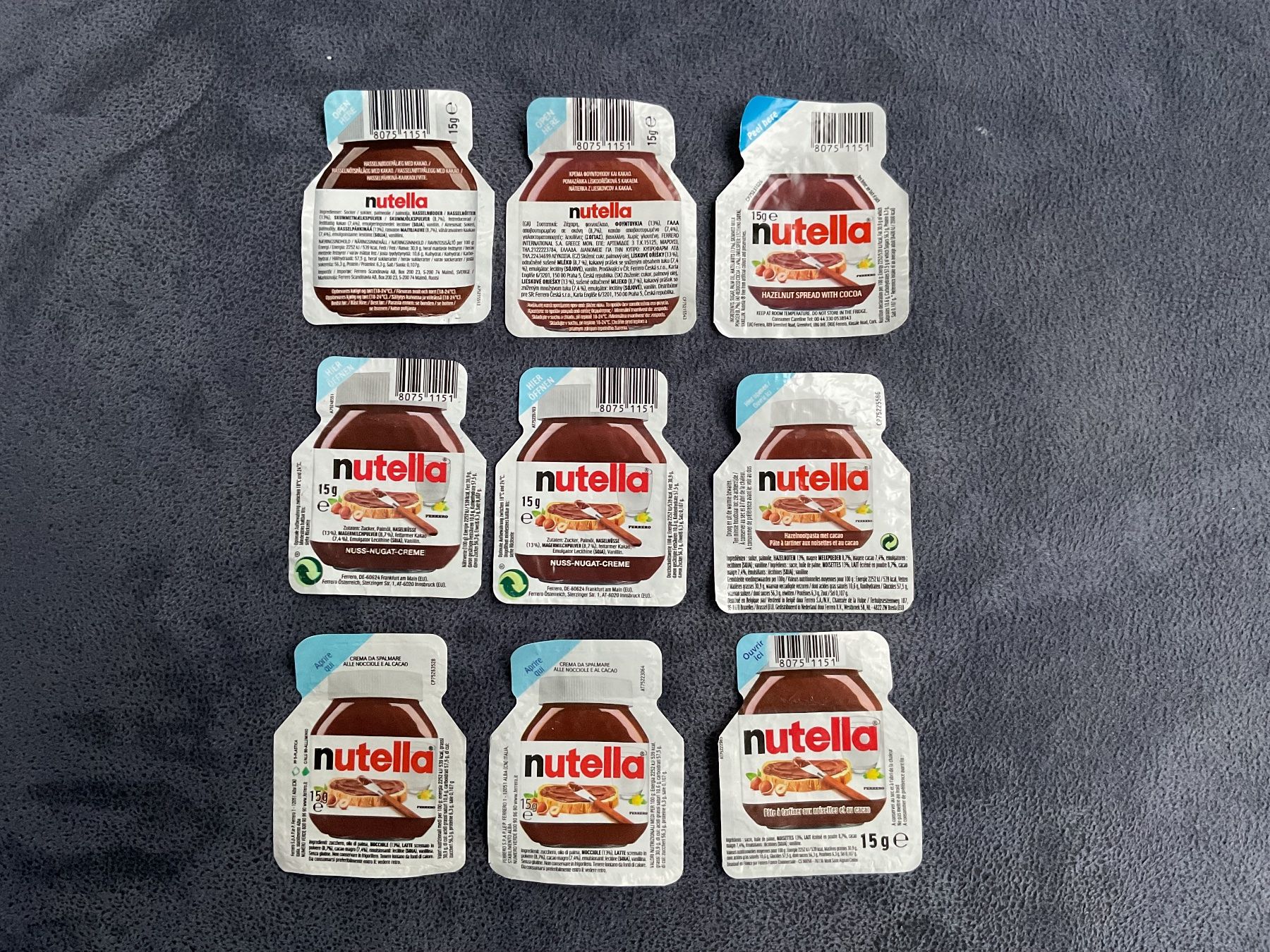 Opercules: 9 verschiedene Nutella Deckeli – D'occasion à Adliswil par Bolline