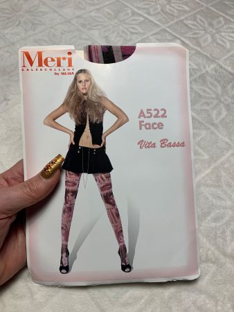 Sexy e particolare collant "Face" A522, nuove!
