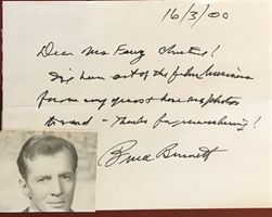 Bruce Bennett 1906-2007 Autogramm signiert Karte m.B 10x15cm