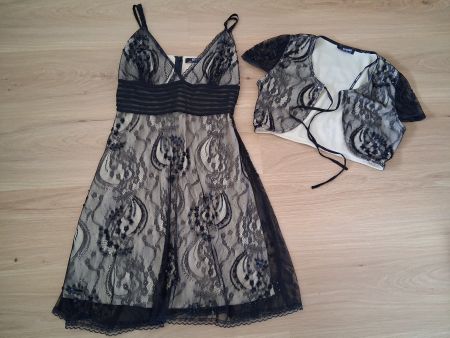 Morgan Cocktailkleid mit Bolero Spitzenoptik bestickt34