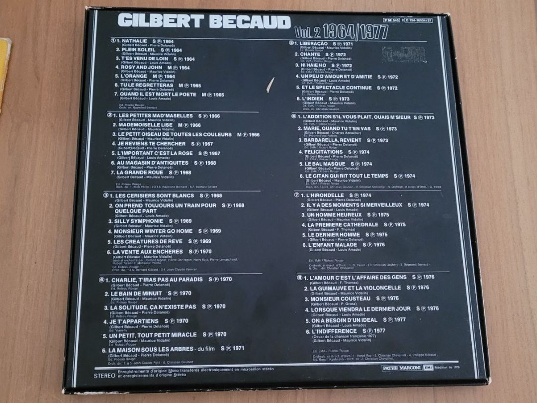 Dischi in vinile: Coffret 4 LP  Gibert Becaud – Usato da Martigny venduto da MZ-67 1