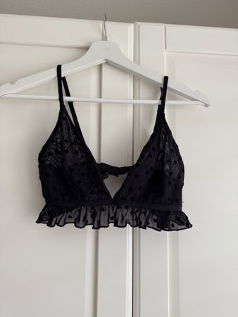 Schwarzes Only Bustier mit Herzmuster, Grösse S, BRANDNEU!