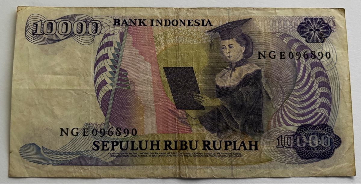 Banconote: Indonesien 10‘000 Rupiah 1985 – Usato da Algetshausen venduto da Carrhard 1