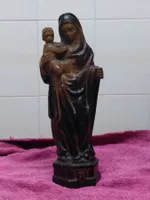 Madonna mit Kind Holzfigur geschnitzt guter Zustand