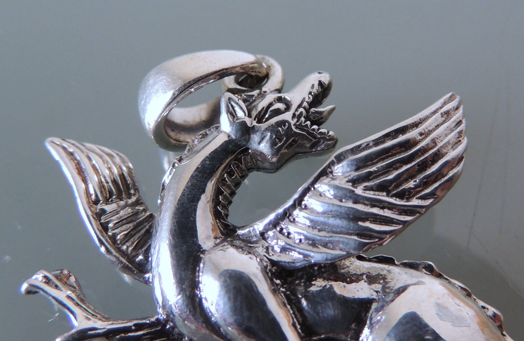 Ciondoli: Silber 925 Anhänger 45 mm Drache – Nuovo (secondo la descrizione) da Waldenburg venduto da schaller707 4