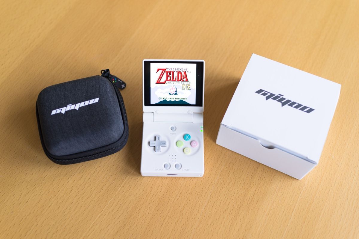 Console: Miyoo Mini Flip weiss - Komplettpaket – Nuovo (secondo la descrizione) da Dielsdorf venduto da RetroMeister 3