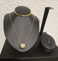 Collier Acier Inoxydable Cylindre Neuf / Kette Edelstahl Neu