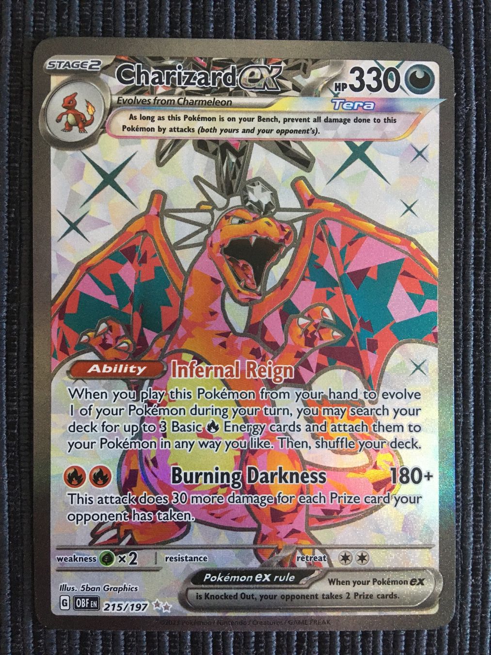 Pokémon Carte collezionabili: Pokemon Charizard EX Tera Obsidian Flames Englisch – Nuovo (secondo la descrizione) da Wabern venduto da Collectfun