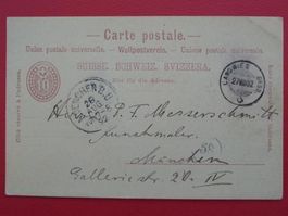 1892: Karte von LANGWIES (GR) nach München (D)