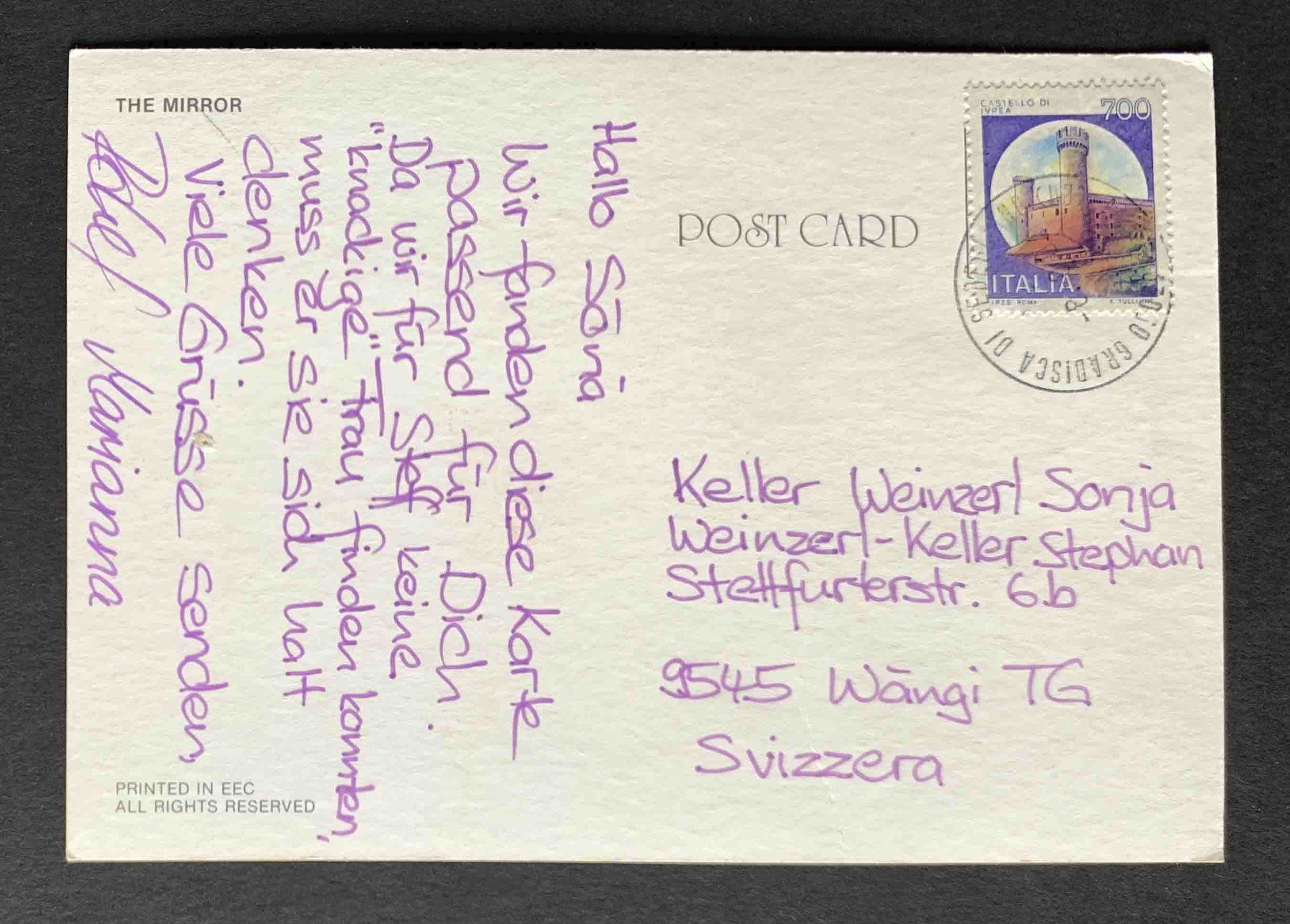 Cartoline postali: Erotik AK The Mirror – Usato da Goldau venduto da artelier1 1
